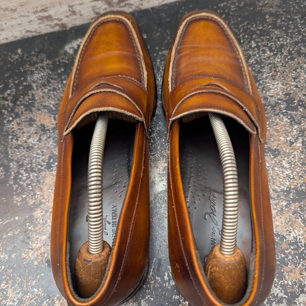 Mens Massimo Matteo Penny Loafers Shoes UK SZ 7 USA SZ 8 Made in Italy - Picture 7 of 12
